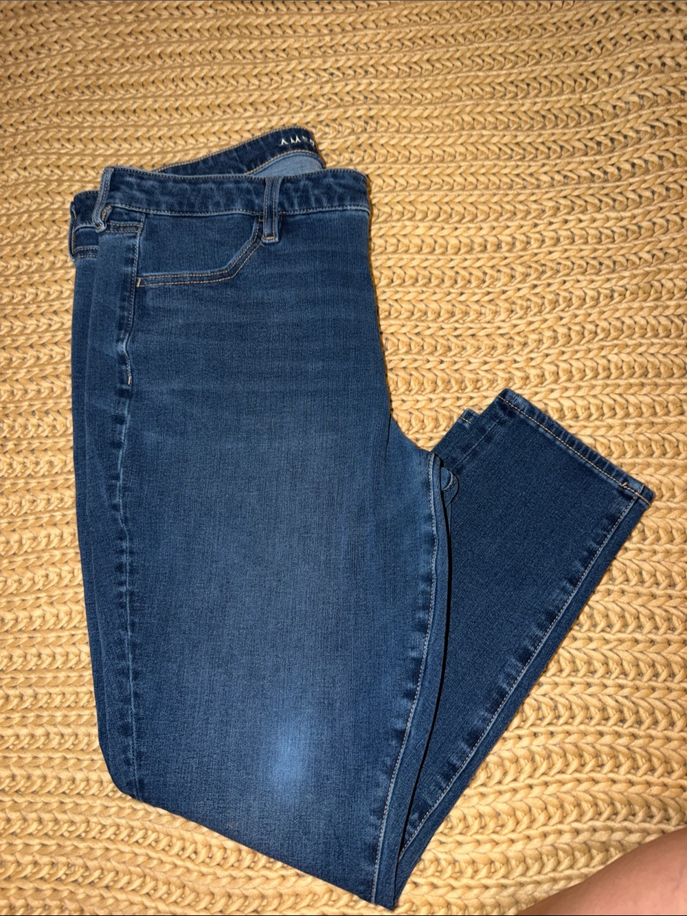 American Eagle Outfitters Dark Blue Stretch Skinny Jeans 16S